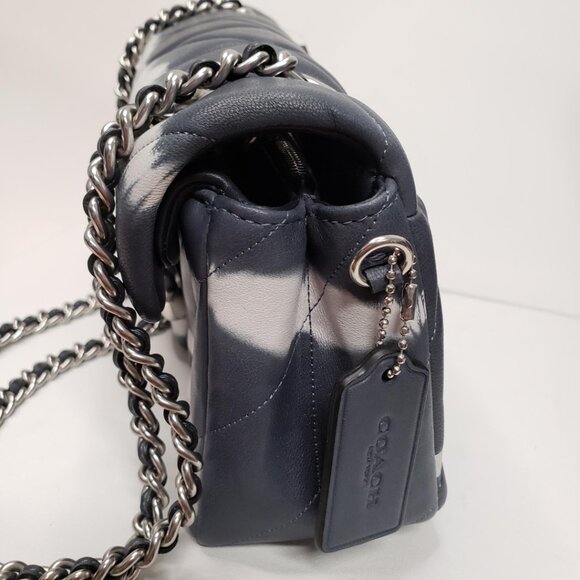 Coach Tabby 26 Tie Dye Metallic Gray Quilted Nappa Leather Bag Lux-206-090225 - Picture 4 of 12